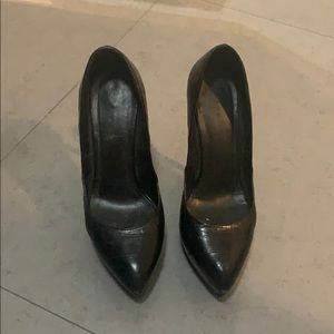 Yves Saint Laurent black stilettos with platform